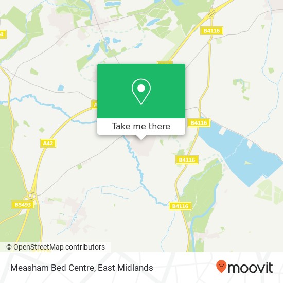 Measham Bed Centre map