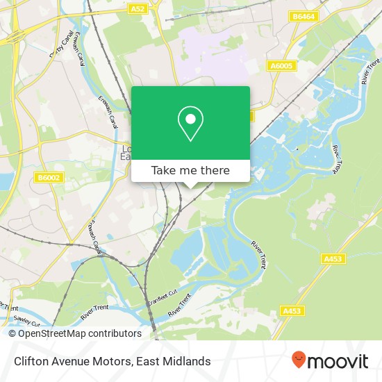 Clifton Avenue Motors map