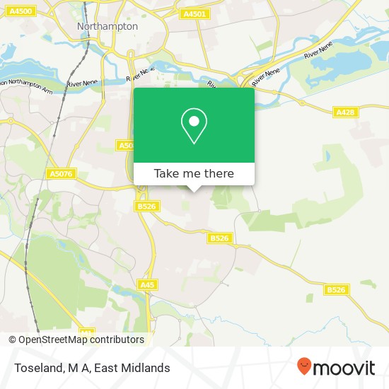 Toseland, M A map