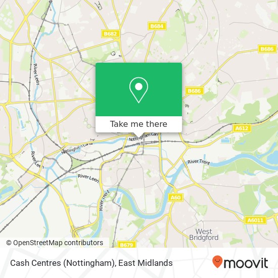 Cash Centres (Nottingham) map