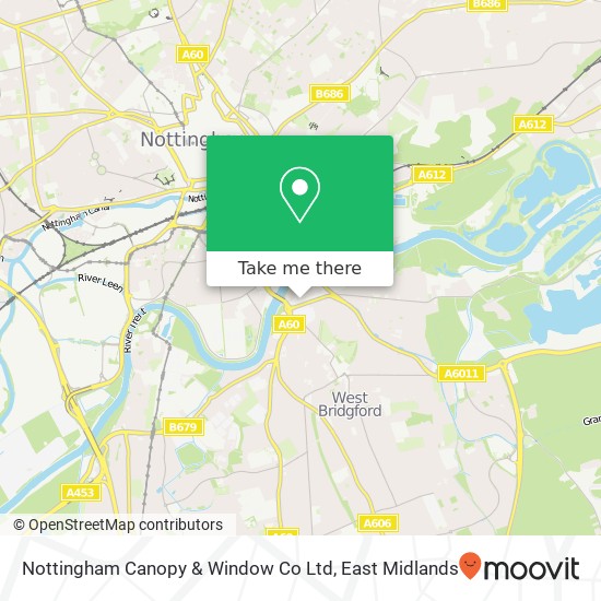 Nottingham Canopy & Window Co Ltd map