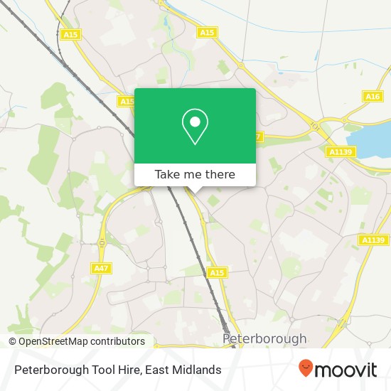 Peterborough Tool Hire map