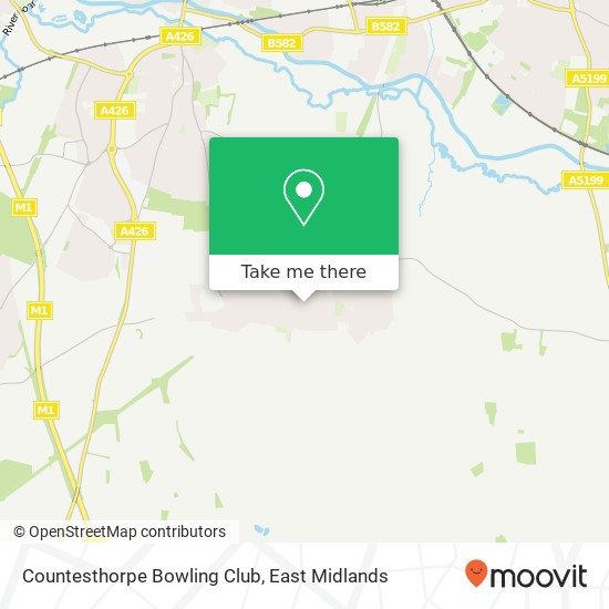 Countesthorpe Bowling Club map