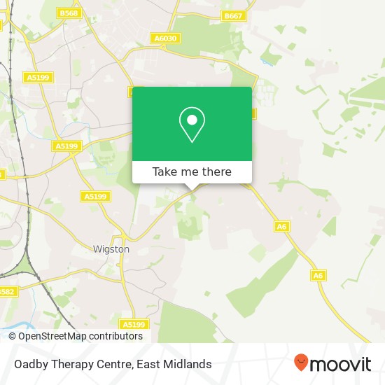Oadby Therapy Centre map