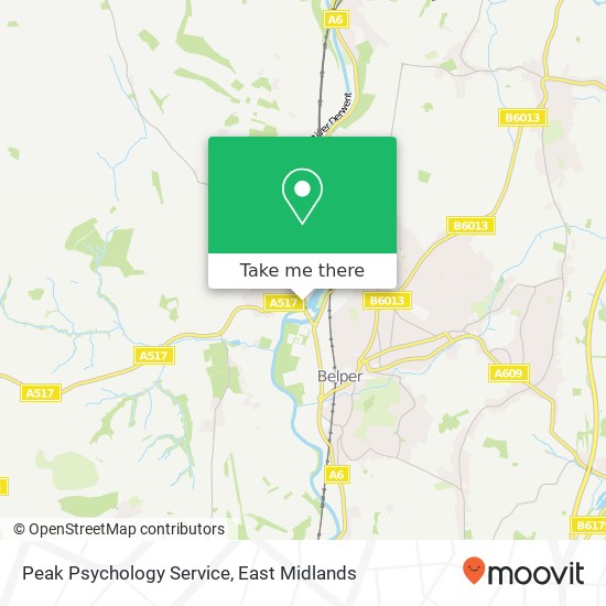 Peak Psychology Service map
