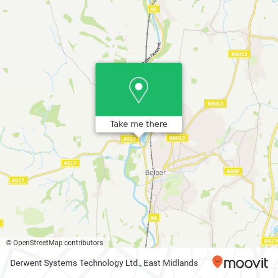 Derwent Systems Technology Ltd. map