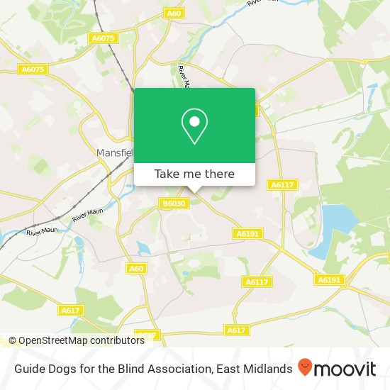 Guide Dogs for the Blind Association map