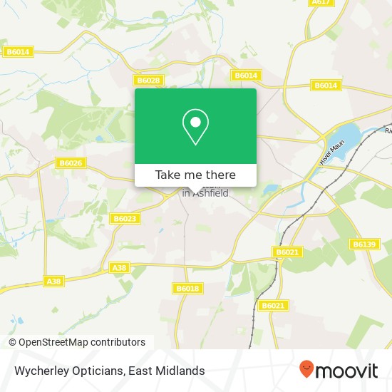 Wycherley Opticians map