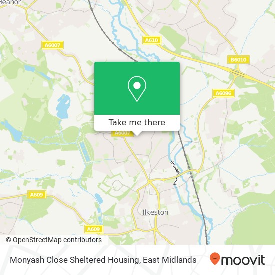 Monyash Close Sheltered Housing map