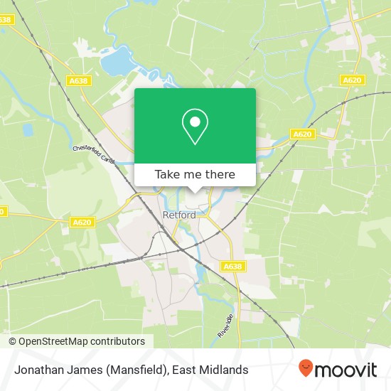 Jonathan James (Mansfield) map