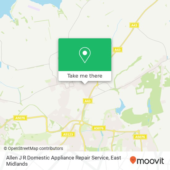 Allen J R Domestic Appliance Repair Service map