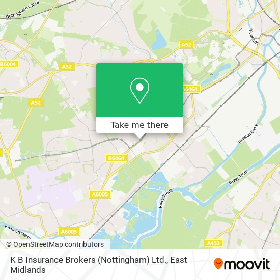 K B Insurance Brokers (Nottingham) Ltd. map