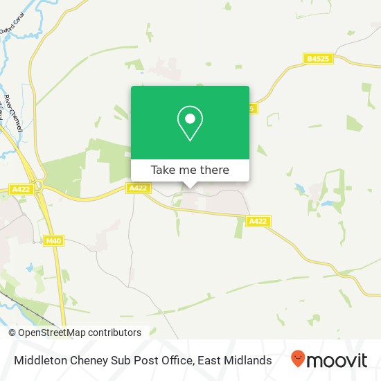 Middleton Cheney Sub Post Office map