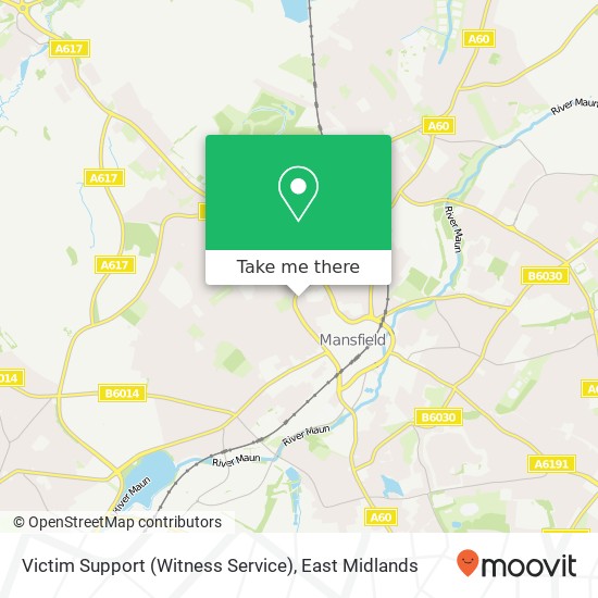 Victim Support (Witness Service) map