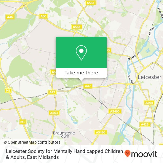 Leicester Society for Mentally Handicapped Children & Adults map