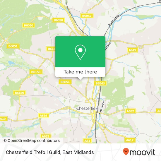 Chesterfield Trefoil Guild map