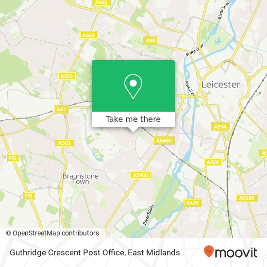 Guthridge Crescent Post Office map