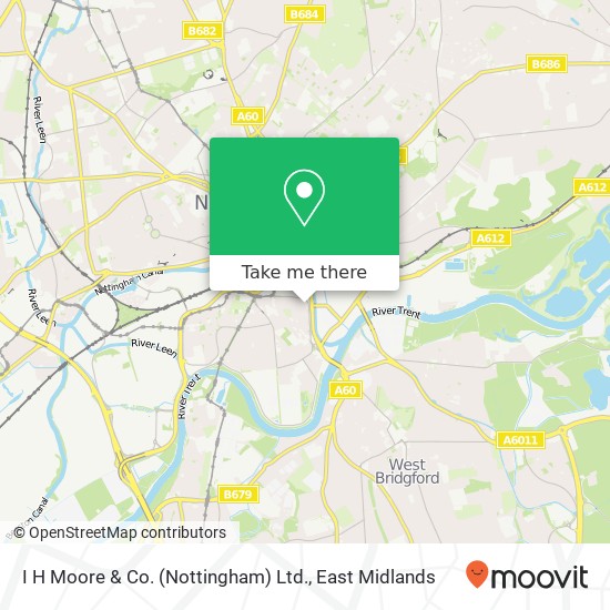 I H Moore & Co. (Nottingham) Ltd. map
