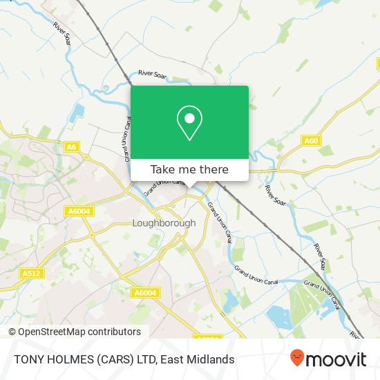 TONY HOLMES (CARS) LTD map