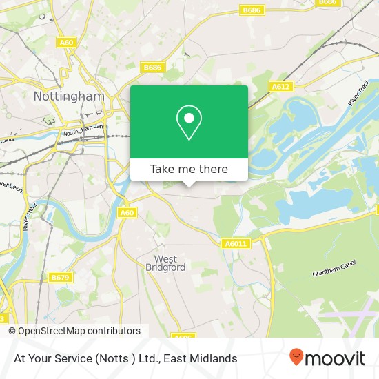 At Your Service (Notts ) Ltd. map