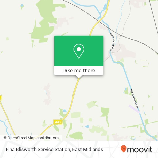 Fina Blisworth Service Station map