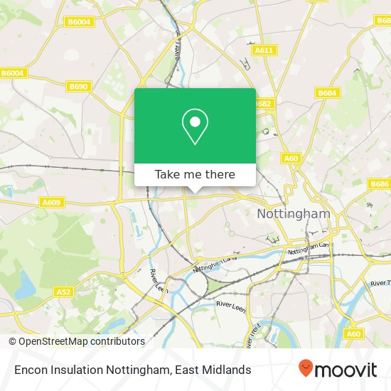 Encon Insulation Nottingham map