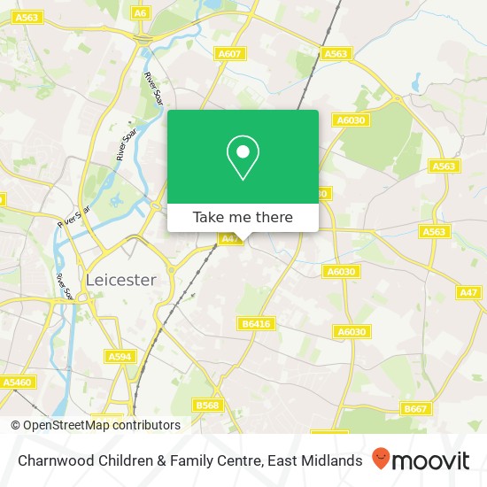 Charnwood Children & Family Centre map