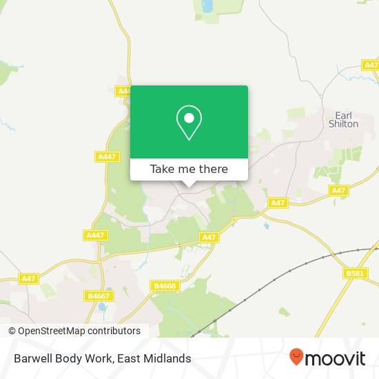 Barwell Body Work map