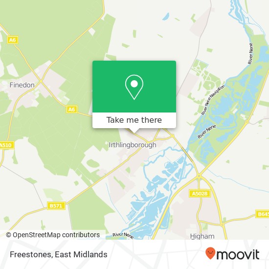 Freestones map