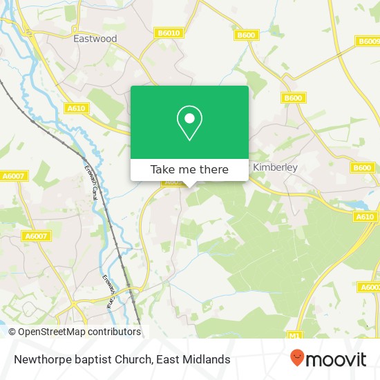 Newthorpe baptist Church map