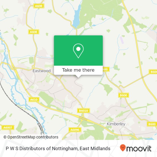 P W S Distributors of Nottingham map