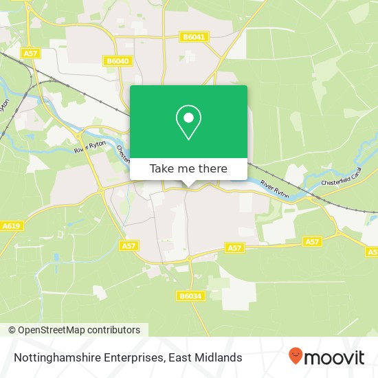 Nottinghamshire Enterprises map
