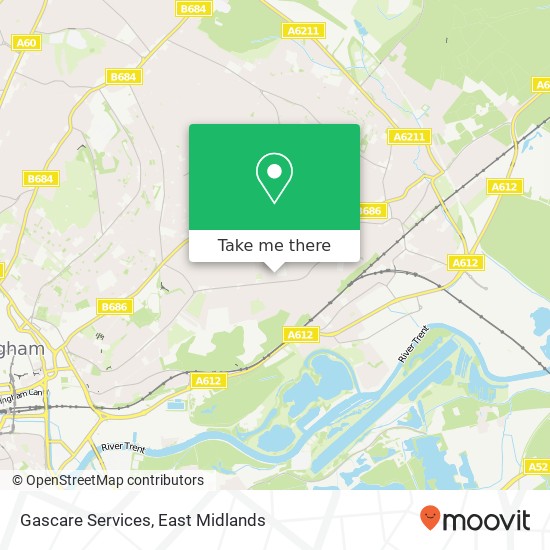 Gascare Services map