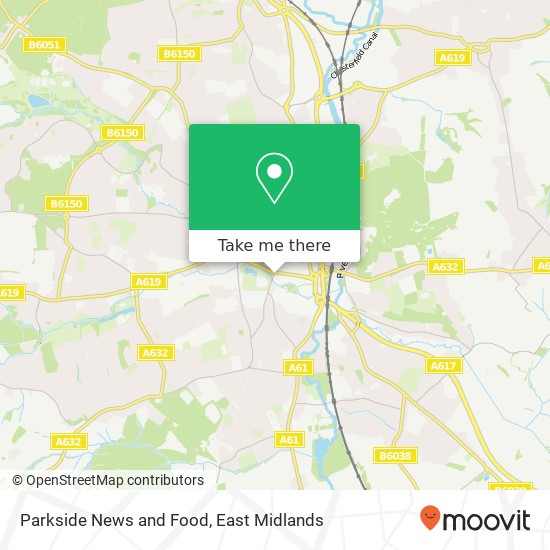 Parkside News and Food map