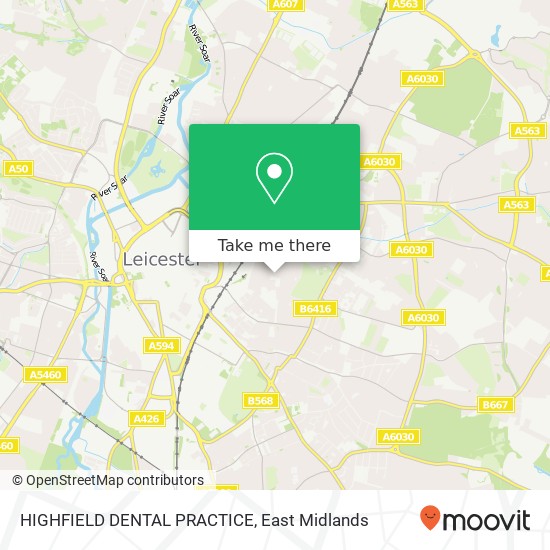 HIGHFIELD DENTAL PRACTICE map