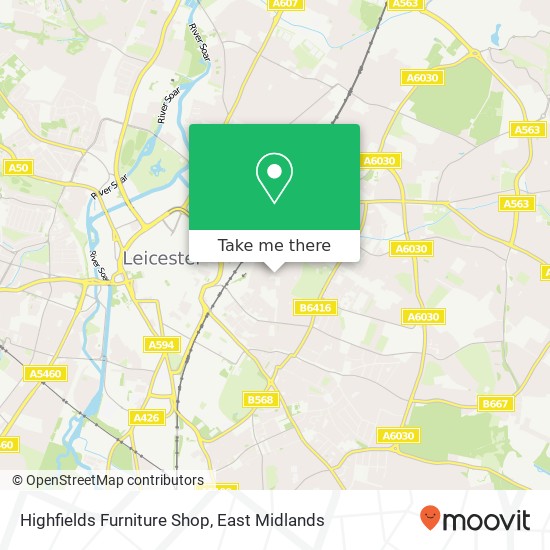 Highfields Furniture Shop map