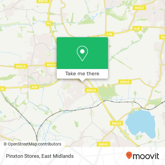 Pinxton Stores map