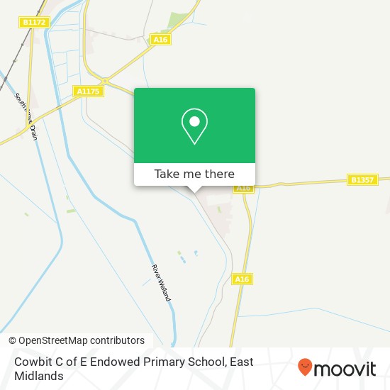Cowbit C of E Endowed Primary School map