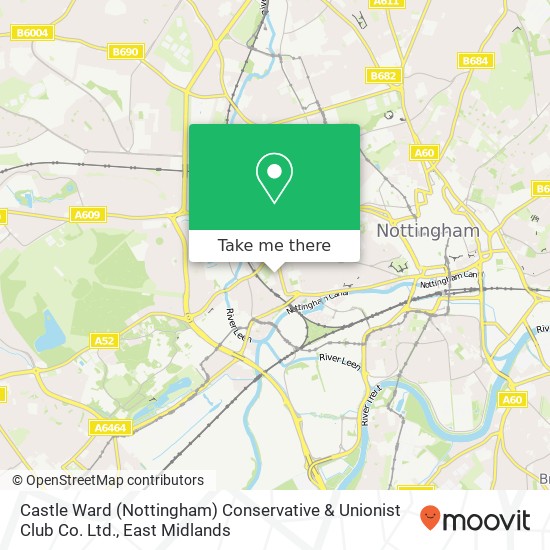 Castle Ward (Nottingham) Conservative & Unionist Club Co. Ltd. map