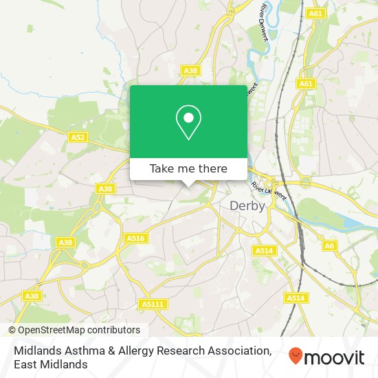 Midlands Asthma & Allergy Research Association map
