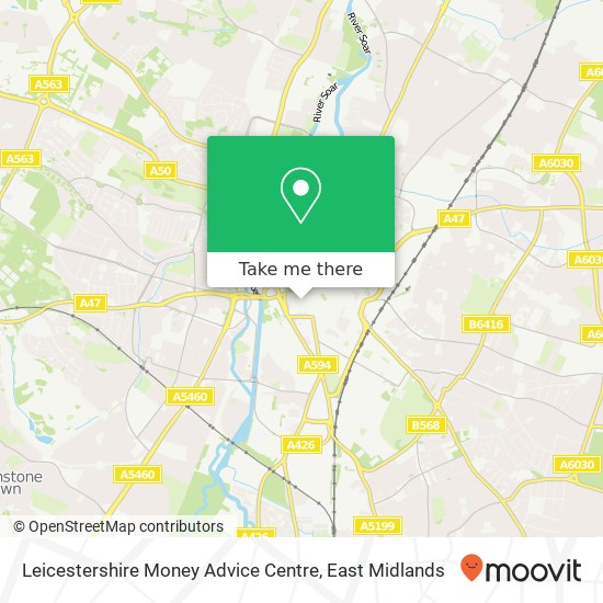 Leicestershire Money Advice Centre map