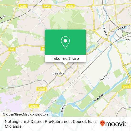 Nottingham & District Pre-Retirement Council map