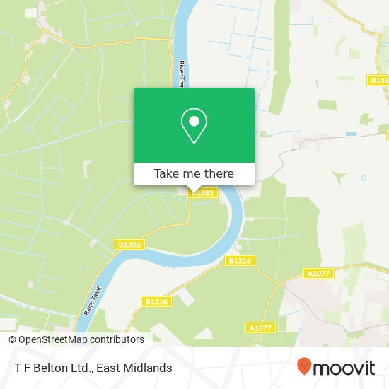 T F Belton Ltd. map