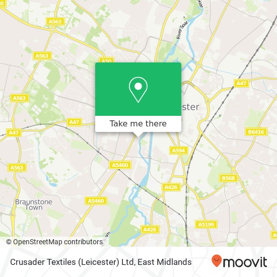 Crusader Textiles (Leicester) Ltd map