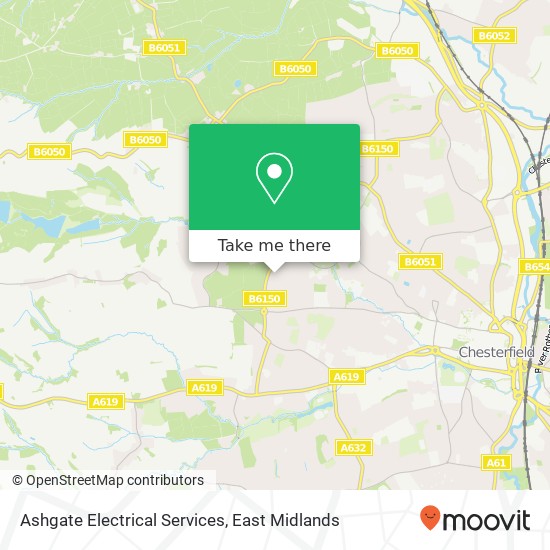 Ashgate Electrical Services map