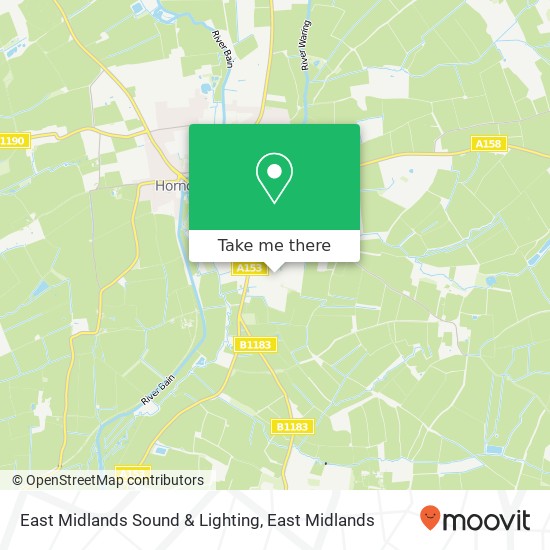 East Midlands Sound & Lighting map