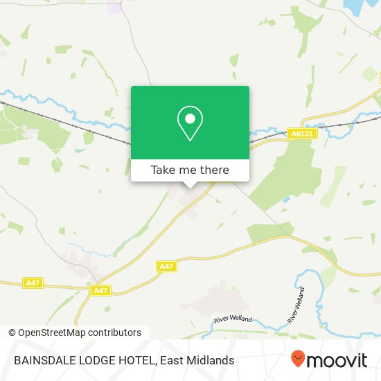 BAINSDALE LODGE HOTEL map