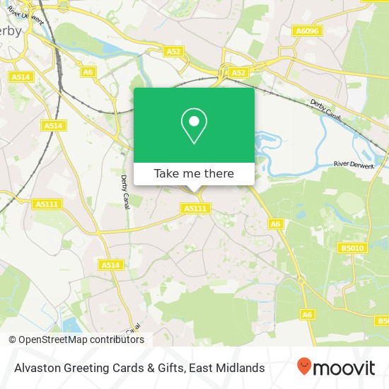 Alvaston Greeting Cards & Gifts map