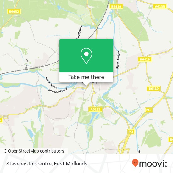 Staveley Jobcentre map