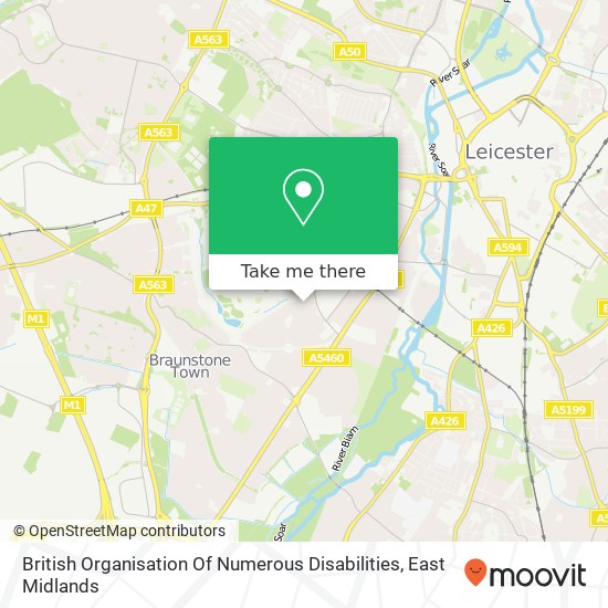 British Organisation Of Numerous Disabilities map